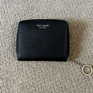 Kate Spade Black Leather Wallet with Chain
